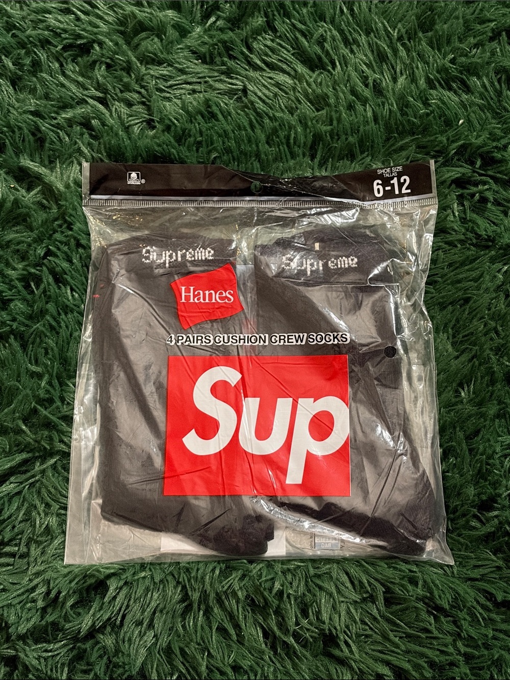 Hanes X Supreme Black Socks